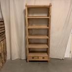 Boekenkast - Massief teak - 5 planken en 2 lades - TTM Wonen, Teakhout, Nieuw, Landelijk, Met lade(s)