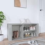 vidaXL Schoenenkast 100x35x45 cm bewerkt hout betongrijs, Verzenden, Nieuw