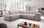 Hoekbank Monet - Beige - Leer - Links