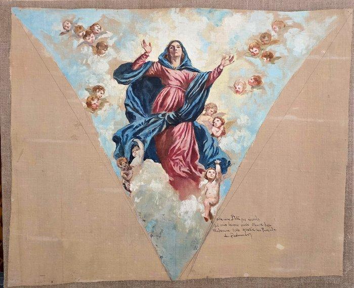 Luigi Palumbo (1859-1916) - Lassunzione della Vergine, Antiek en Kunst, Kunst | Schilderijen | Klassiek