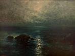 Giovanni Cavalleri (1858-1934) - Marina notturna luminosa
