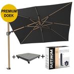 Challenger T2 premium zweefparasol 300x300 cm teak mast, Ophalen of Verzenden, Nieuw