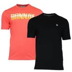 Donnay Donnay Heren - 2-Pack - T-Shirt Daks + Vince - Perzik, Kleding | Heren, Verzenden, Nieuw
