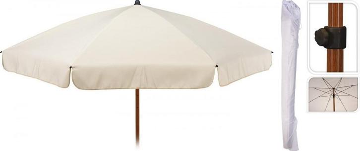 Ambiance Verstelbare Tuinparaplu Crème 200 cm, Tuin en Terras, Tuinsets en Loungesets, Verzenden