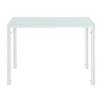 Eettafel Porvoo gehard glas 8 mm 105x60x75 cm wit, Huis en Inrichting, Verzenden, Nieuw