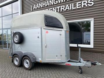Nette! Bockmann 1 1/2 Paards Aluminiumtrailer & zadelkamer! beschikbaar voor biedingen