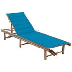 vidaXL Ligbed met kussen bamboe, Tuin en Terras, Verzenden, Nieuw
