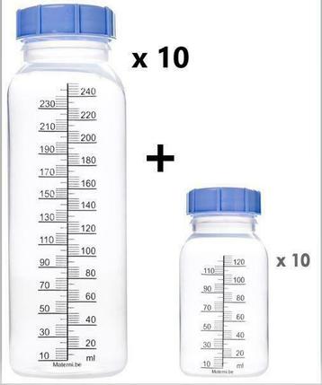 Materni flessen 10 x 120 ml + 10 x 240 ml = 20 flessen beschikbaar voor biedingen
