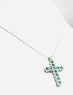 Ketting met hanger - 18 karaat Witgoud - 1.95ct. tw. Diamant, Sieraden, Tassen en Uiterlijk, Antieke sieraden