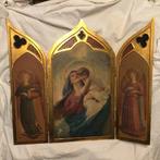 Vintage Drieluik - Hout - 2000-2010 - Drieluikretabel -, Antiek en Kunst