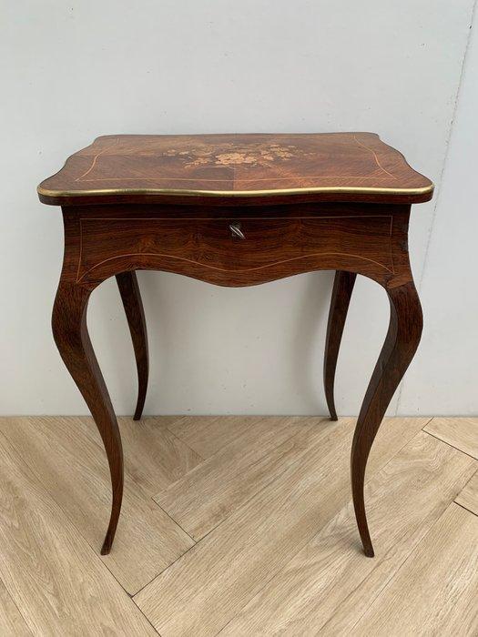 Bijzettafel - Olive, Palissander, Satijnhout - Werktafel, Antiek en Kunst, Antiek | Overige Antiek