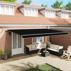 vidaXL Automatische Inklapbare Luifel met LED Zwart 500x300, Tuin en Terras, Zonneschermen, Verzenden, Nieuw