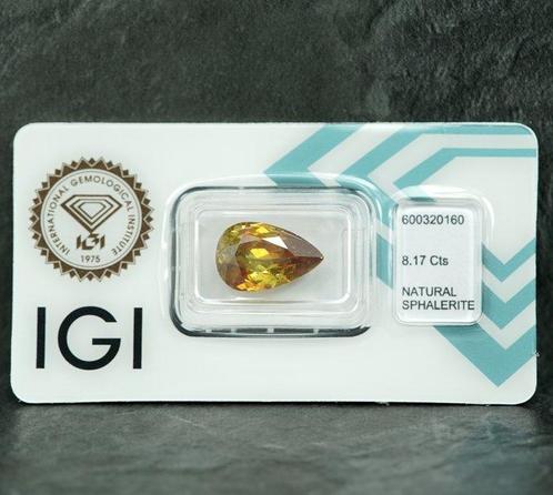 Sfaleriet - 8.17 ct - International Gemological Institute, Sieraden, Tassen en Uiterlijk, Edelstenen
