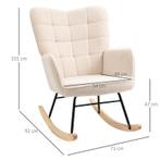 Schommelstoel In Retro-design, Massief Hout, Schommelstoel,
