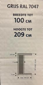 2dekans | Plissehor deur Bruynzeel S500 98x199 grijs, Doe-het-zelf en Verbouw, Ophalen of Verzenden, Zo goed als nieuw