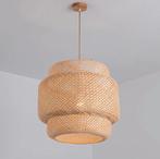 Bamboe Plafondlamp E27 - Handgeweven Rotan Hanglamp 30x35cm, Verzenden, Nieuw