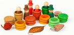 Grapat - Houten nins® poppetjes met ringen en schijfjes, Nieuw