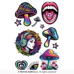 Neptattoos Psychedelisch, Verzenden, Nieuw, Feestartikel