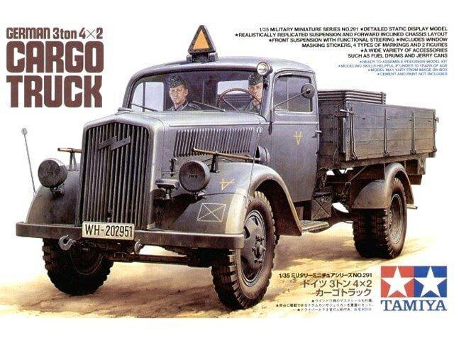 TAMIYA 35291 GERMAN 3 TON 4X2 CARGO TRUCK 1/35, Hobby en Vrije tijd, Modelbouw | Figuren en Diorama's, Verzenden