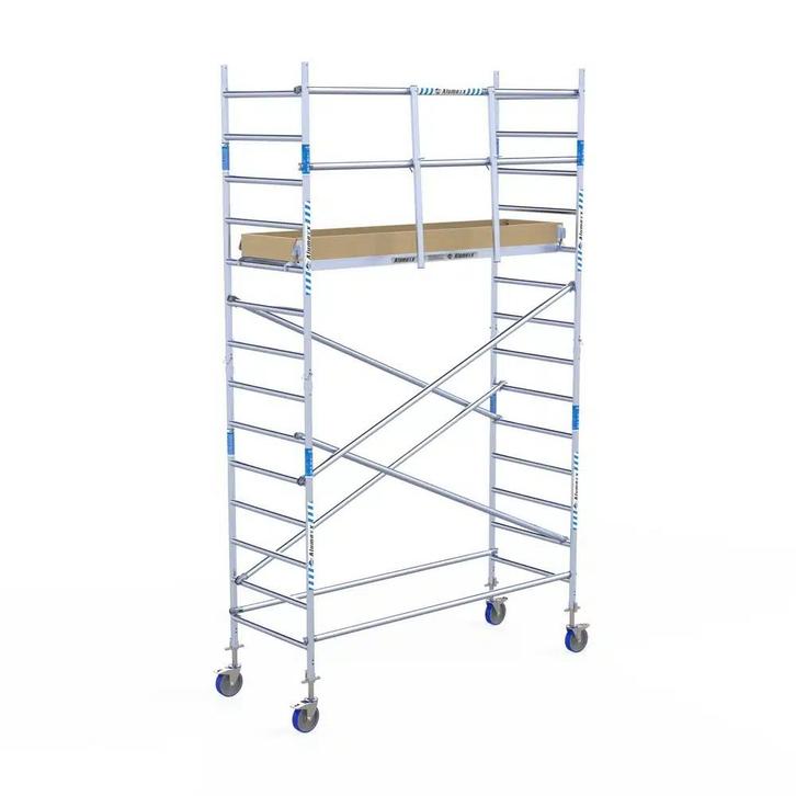 ALX rolsteiger 90 x 5,2m WH met voorloopleuning, Doe-het-zelf en Verbouw, Steigers, Rolsteiger of Kamersteiger, Nieuw, 5 meter of hoger