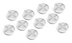 Set van 10 ronde waterpasjes (32x7 mm, wit), Ophalen of Verzenden, Nieuw