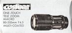 Coslinar One Touch Tele Zoom Macro 80-205mm f/4.5 Multi Coat, Verzenden, Nieuw