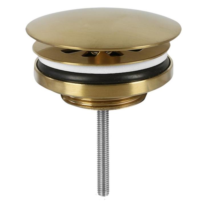 Wastafel Afvoerplug Differnz Always Open 7 cm Mat Goud, Doe-het-zelf en Verbouw, Buizen en Afvoer, Overige typen, Nieuw, Ophalen of Verzenden