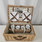 Picknickmand - vier persoons - Keramiek, Rattan, Staal