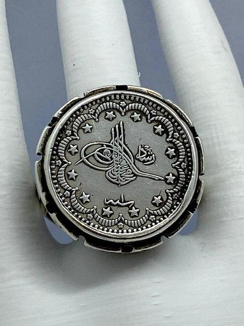 Zilver, 925 Echte Ottomaanse zilveren 5 kurus munt, Antiek en Kunst, Kunst | Niet-Westerse kunst
