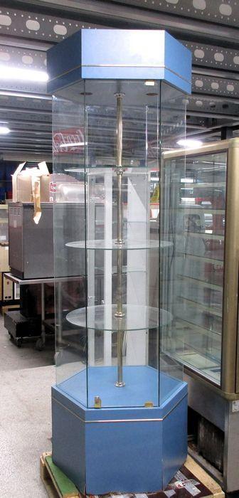 Glazen zeshoekige vitrine, B60 x D60 x H205 cm, Zakelijke goederen, Kantoor en Winkelinrichting | Winkel en Inventaris