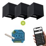 Smart | LED Cube Wandlamp 6W | DIMBAAR | IP65 | zwart, Ophalen of Verzenden, Nieuw, Metaal, Modern