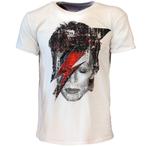 David Bowie Halftone Flash Face T-Shirt - Officiële, Verzenden, Nieuw
