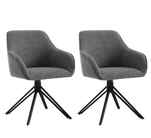 Set van 2 Draaibare Corduroy Stoelen met Armleuningen, Huis en Inrichting, Stoelen, Nieuw, Verzenden