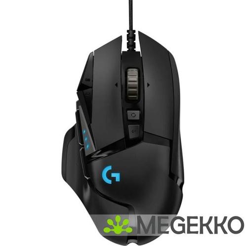 Logitech-G G502 Hero Zwart Gaming Muis, Computers en Software, Muizen, Nieuw, Verzenden