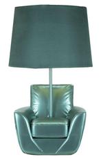 TAFELLAMP MIDDEN EEUW TURQUOISE CM Ø 26X43, Huis en Inrichting, Lampen | Tafellampen, Ophalen of Verzenden, Nieuw