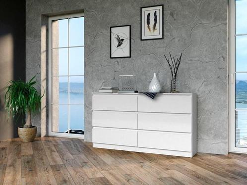 Ladekast wit 140 cm  6 lades Wit (Slaapkamer), Huis en Inrichting, Kasten | Ladekasten, Nieuw, 5 laden of meer, Overige houtsoorten
