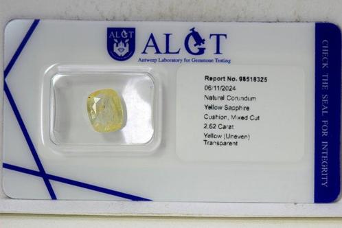Zonder Minimumprijs Saffier - 2.62 ct - Antwerp Laboratory, Sieraden, Tassen en Uiterlijk, Edelstenen