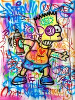 Outside - Bart Simpson - Spray the world, Antiek en Kunst, Kunst | Schilderijen | Modern