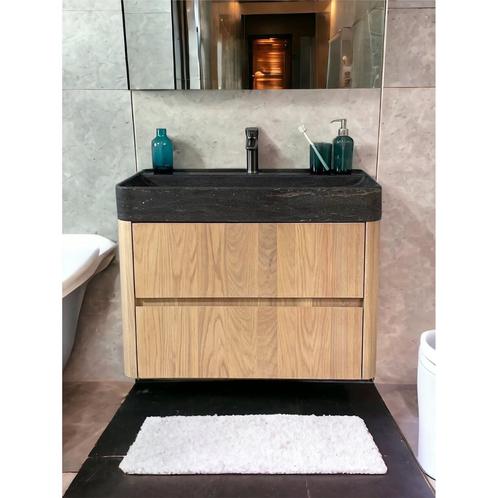 Badmeubel Casajoy Bold Onderkast 80 cm 2 Lades Eiken Met, Doe-het-zelf en Verbouw, Sanitair, Bad, Nieuw, Ophalen of Verzenden