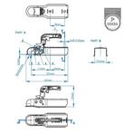 ProPlus Disselkoppeling - Vierkant 70 mm - E4 Gekeurd - P..., Ophalen of Verzenden, Nieuw