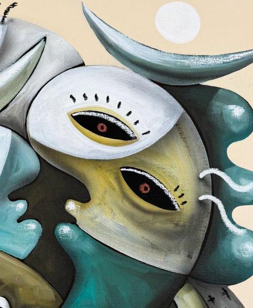 SKEPA - Le baiser, Antiek en Kunst, Kunst | Schilderijen | Modern
