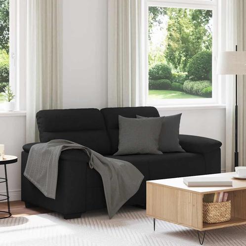 vidaXL 2-zitsbank 120 cm stof zwart, Huis en Inrichting, Banken | Bankstellen, Nieuw, Stof, Tweepersoons, Verzenden