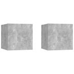 vidaXL Nachtkastjes 2 st 30,5x30x30 cm spaanplaat betongrijs, Huis en Inrichting, Minder dan 45 cm, Verzenden, Nieuw, Minder dan 55 cm