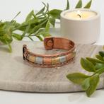 Koperen gezondheids-klemarmband met 2 magneten, Ophalen of Verzenden, Nieuw