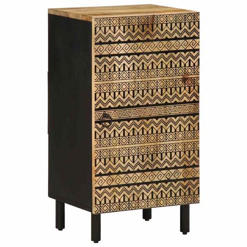 vidaXL Dressoir 40x33,5x75 cm massief ruw mangohout, Huis en Inrichting, Woonaccessoires | Cd- en Dvd-rekken, Nieuw, Verzenden