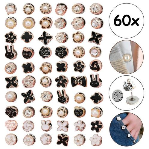 Fako Bijoux® - 60x Pin Broche Mini - Steek Pin Knopen Set -, Sieraden, Tassen en Uiterlijk, Broches, Verzenden