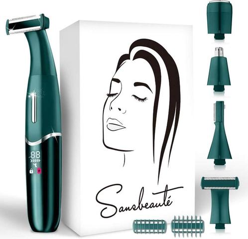 4-in-1 Bikinitrimmer Sansbeauté® Gezicht - Oksels - Benen -, Sieraden, Tassen en Uiterlijk, Uiterlijk | Gezichtsverzorging, Zo goed als nieuw