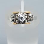 Zilver, Art Deco, Bergkristal (Getest!) - Ring -