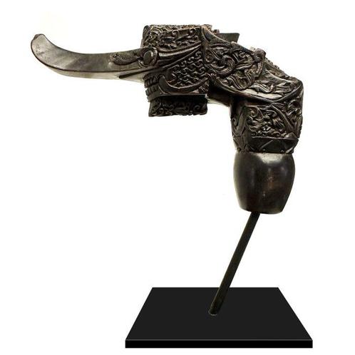 Kris-handvat ijskraai - ukiran Tajong - Maleisië, Antiek en Kunst, Kunst | Niet-Westerse kunst