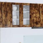 vidaXL Hangkast Riga 2 pcs Gerookt eiken 40 x 31 x 80 cm, Huis en Inrichting, Keuken | Keukenelementen, Verzenden, Nieuw, Bruin